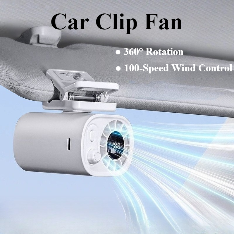 Oscillating Fan Clip - Hipacool Portable Car Clip Fan 360°