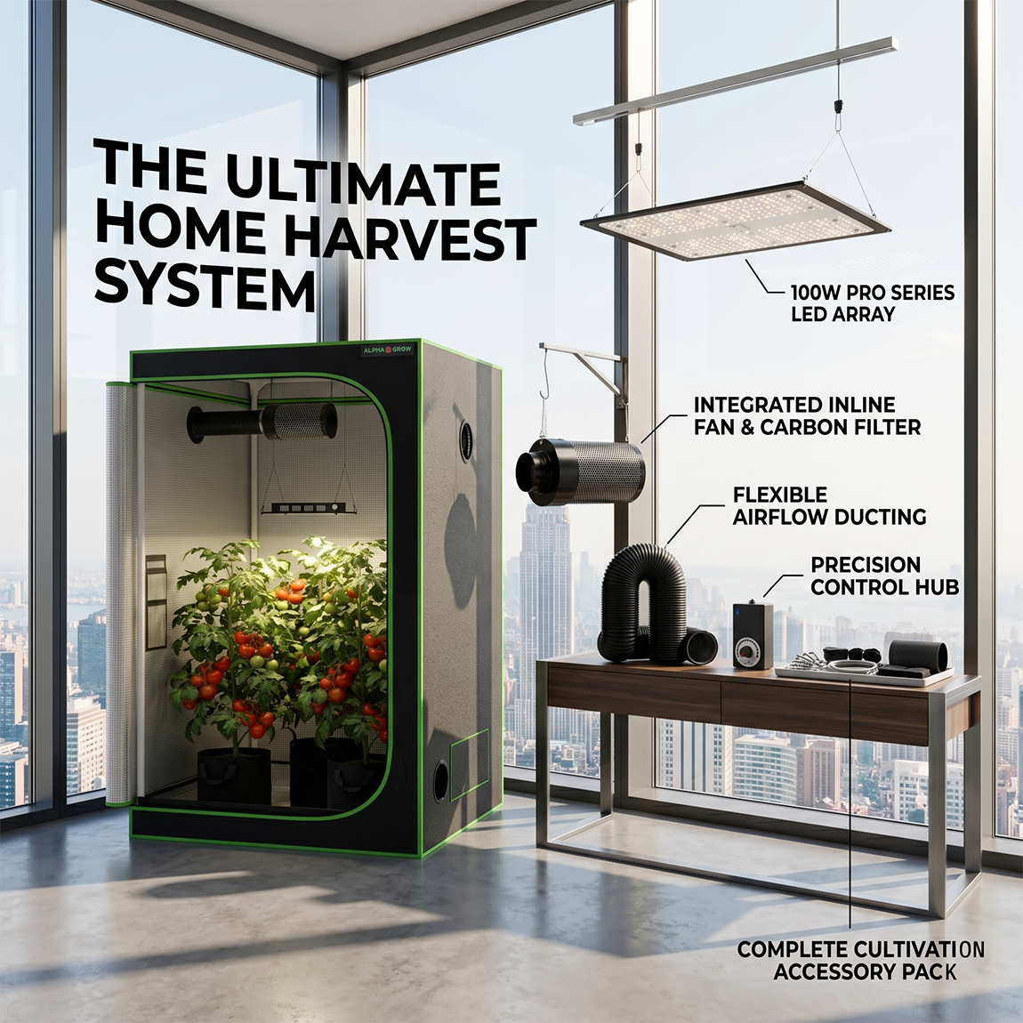 Grow Tent 4X4 - New Grow Tent Kit 4x4/2x4/2x2 Microgreens