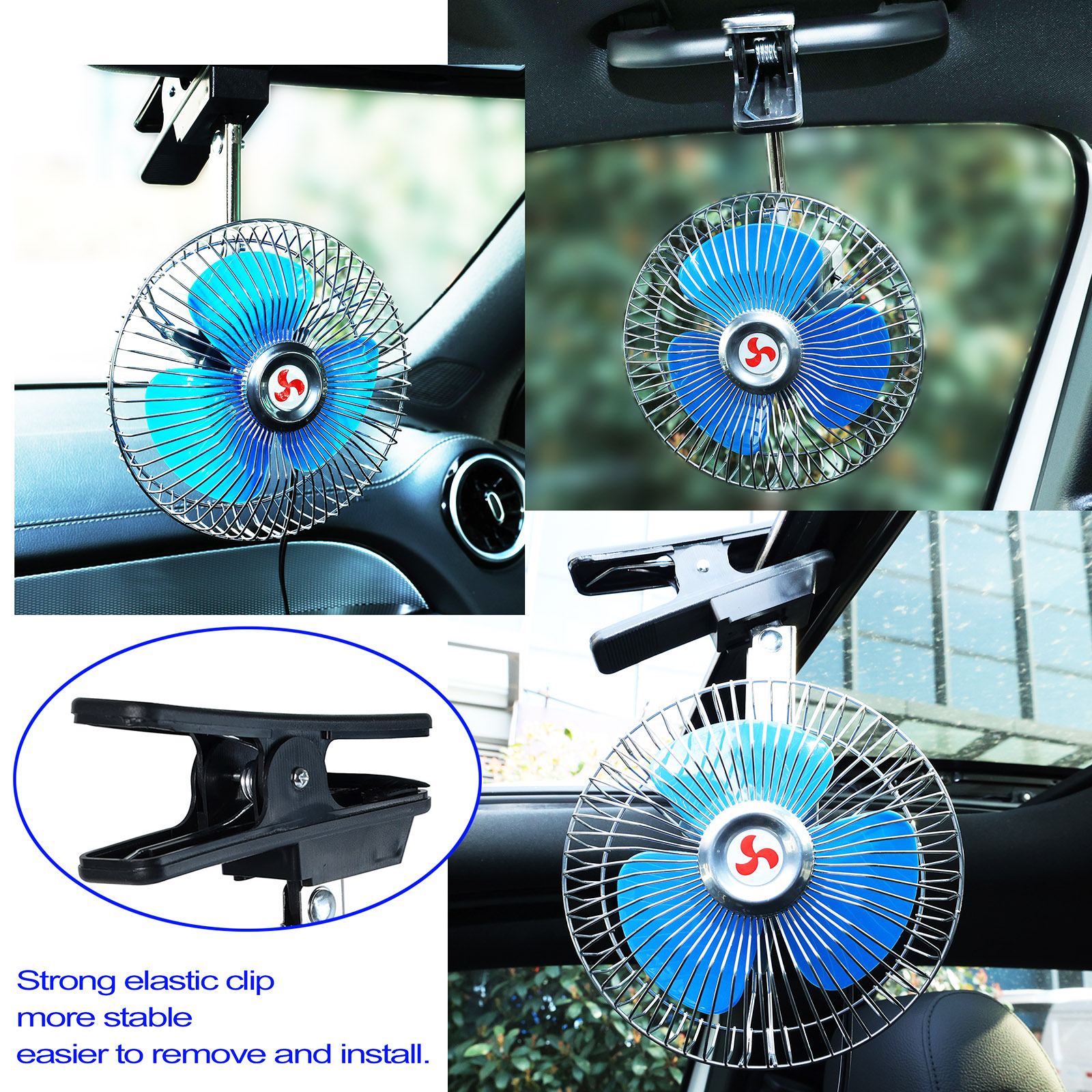 12V 6'' 360 Rotation Summer Ca - Oscillating Fan Clip บทวิจารณ์และราคา