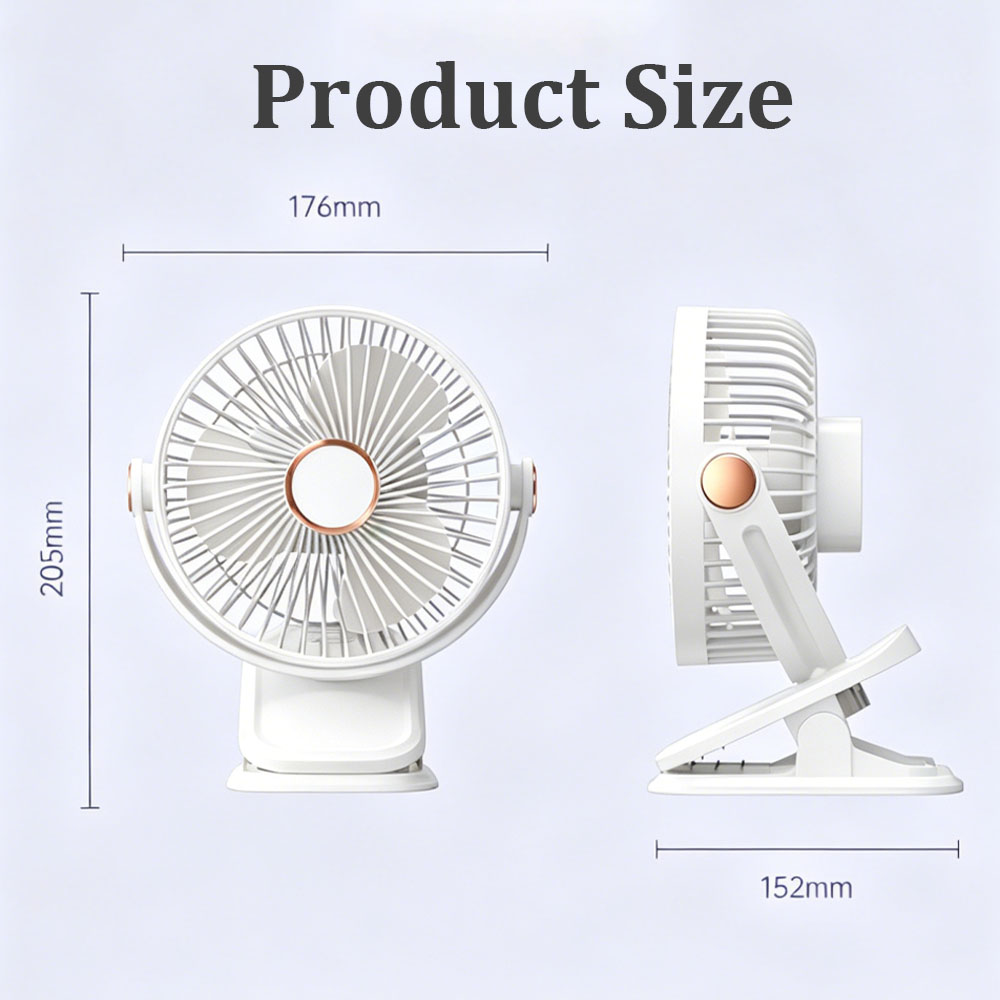 Portable Clip On Fan, 5 Speeds - Oscillating Fan Clip บทวิจารณ์และราคา