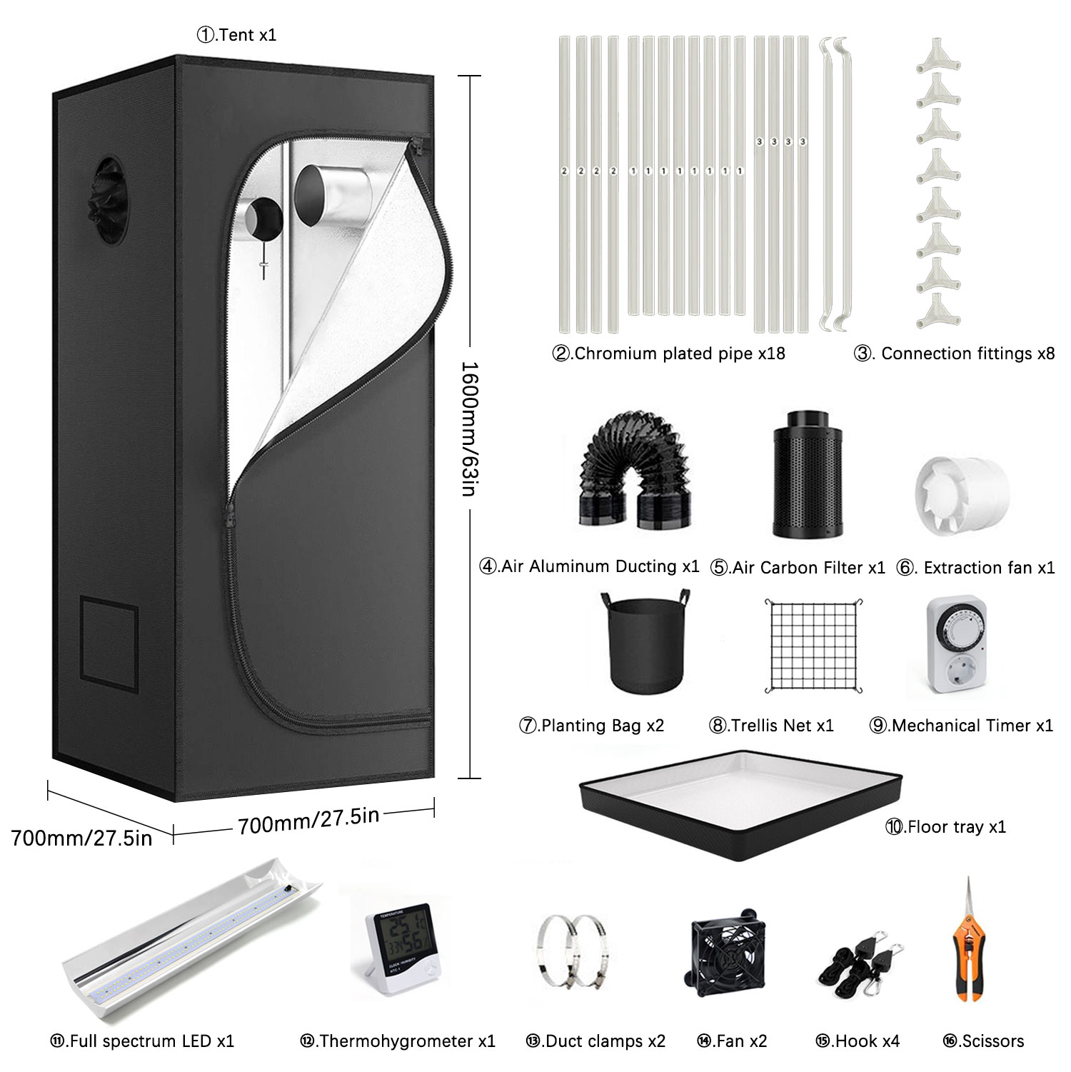 4x4 Grow Tent Complete Kit LED - Grow Tent 4X4 บทวิจารณ์และราคา