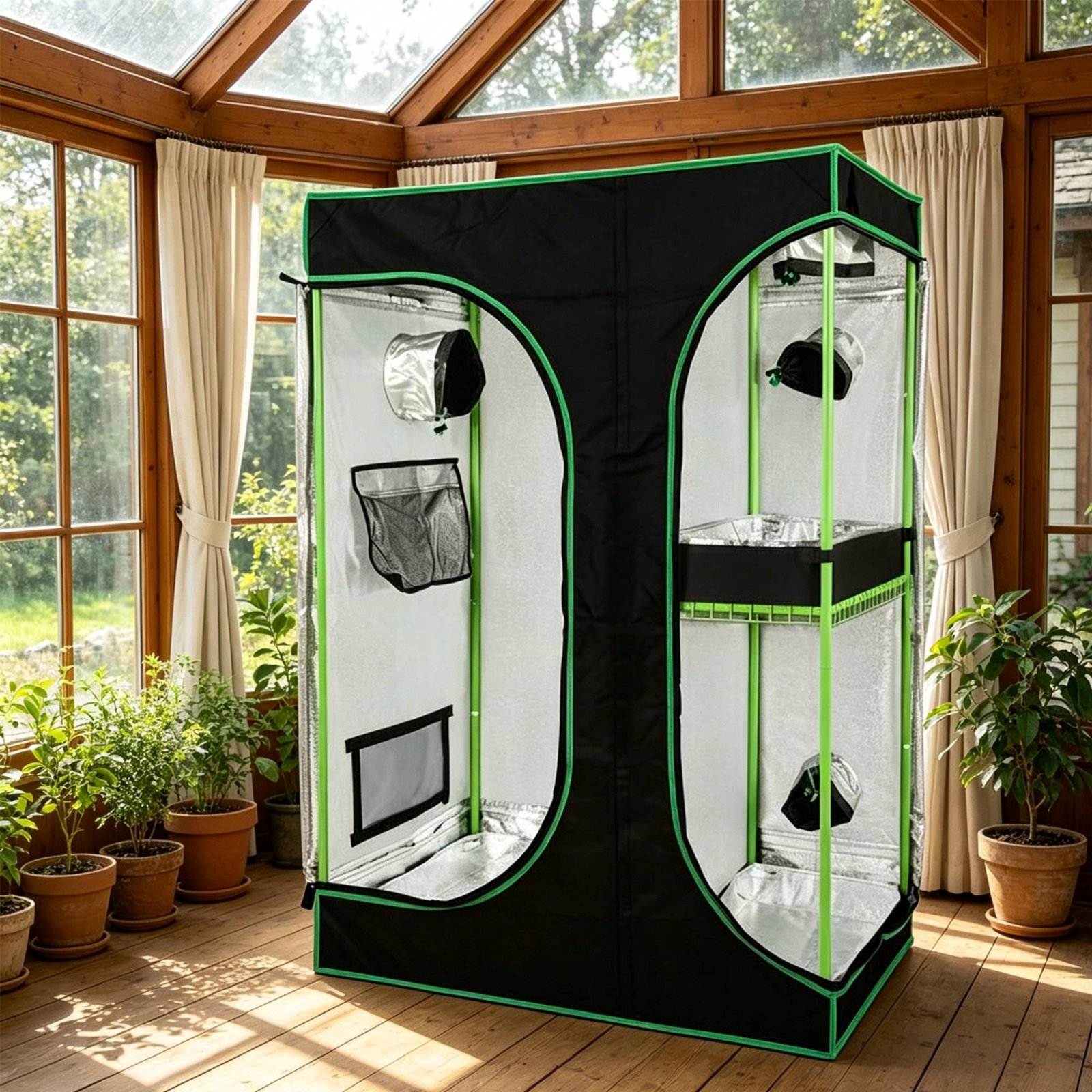 2-in-1 Grow Tent Lightproof Tw - Grow Tent 4X4 บทวิจารณ์และราคา