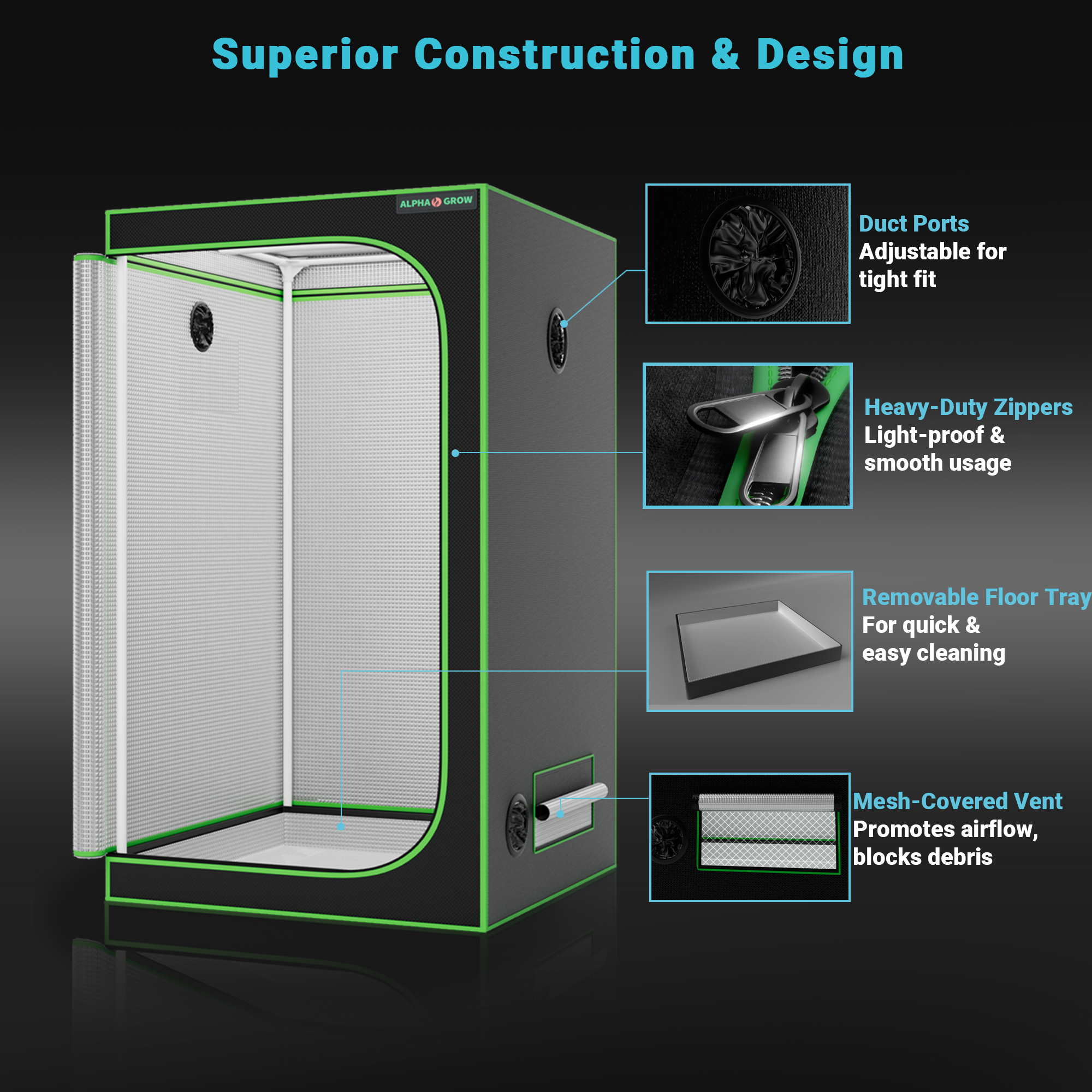 New Grow Tent Kit 4x4/2x4/2x2  - Grow Tent 4X4 บทวิจารณ์และราคา