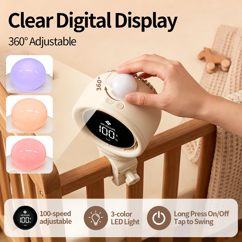 2026 New Portable Stroller Fan - Oscillating Fan Clip บทวิจารณ์และราคา